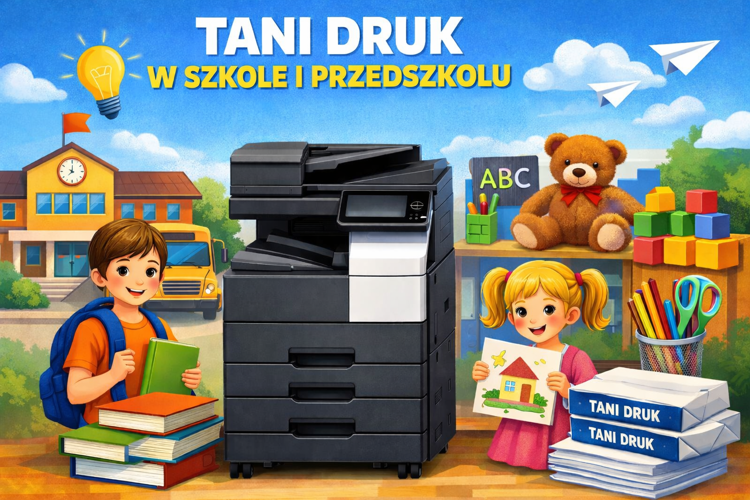 You are currently viewing Tani druk w szkole i przedszkolu – kserokopiarki A3 idealnie dopasowane do budżetu oświaty.